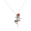 Adjustable Silver Tone Good Luck Charm Necklace w/ Huayruro Red & Black Seed Beads 16" - 18" - EvelynBrooksDesigns