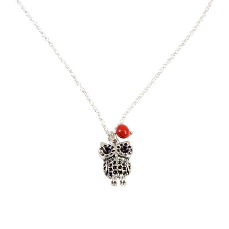 Adjustable Silver Tone Good Luck Charm Necklace w/ Huayruro Red & Black Seed Beads 16" - 18" - EvelynBrooksDesigns