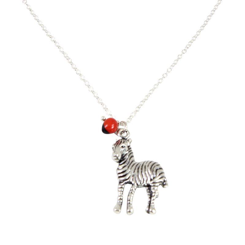 Adjustable Silver Tone Good Luck Charm Necklace w/ Huayruro Red & Black Seed Beads 16" - 18" - EvelynBrooksDesigns