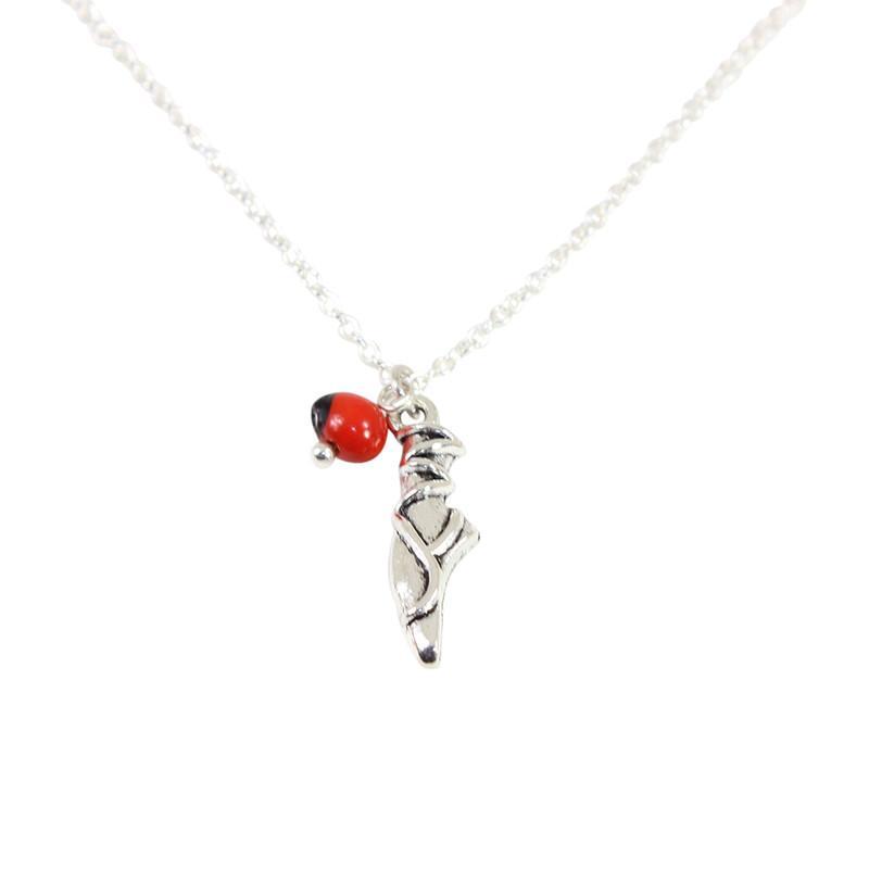 Adjustable Silver Tone Good Luck Charm Necklace w/ Huayruro Red & Black Seed Beads 16" - 18" - EvelynBrooksDesigns