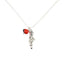 Adjustable Silver Tone Good Luck Charm Necklace w/ Huayruro Red & Black Seed Beads 16" - 18" - EvelynBrooksDesigns