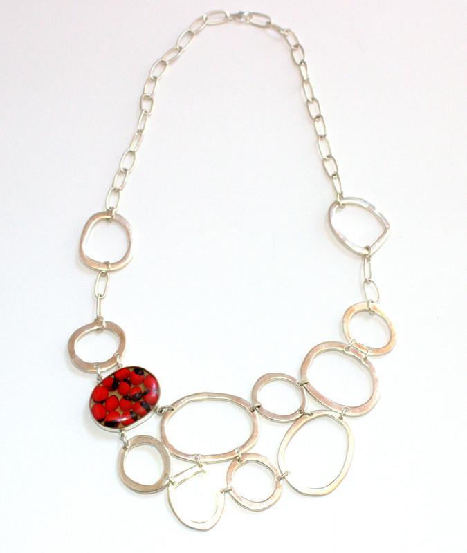 Assymetric Sterling Silver Good Luck Necklace - EvelynBrooksDesigns