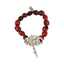 Ballerina Dancer Charm Stretchy Bracelet w/Meaningful Good Luck, Prosperity, Love Huayruro Seeds