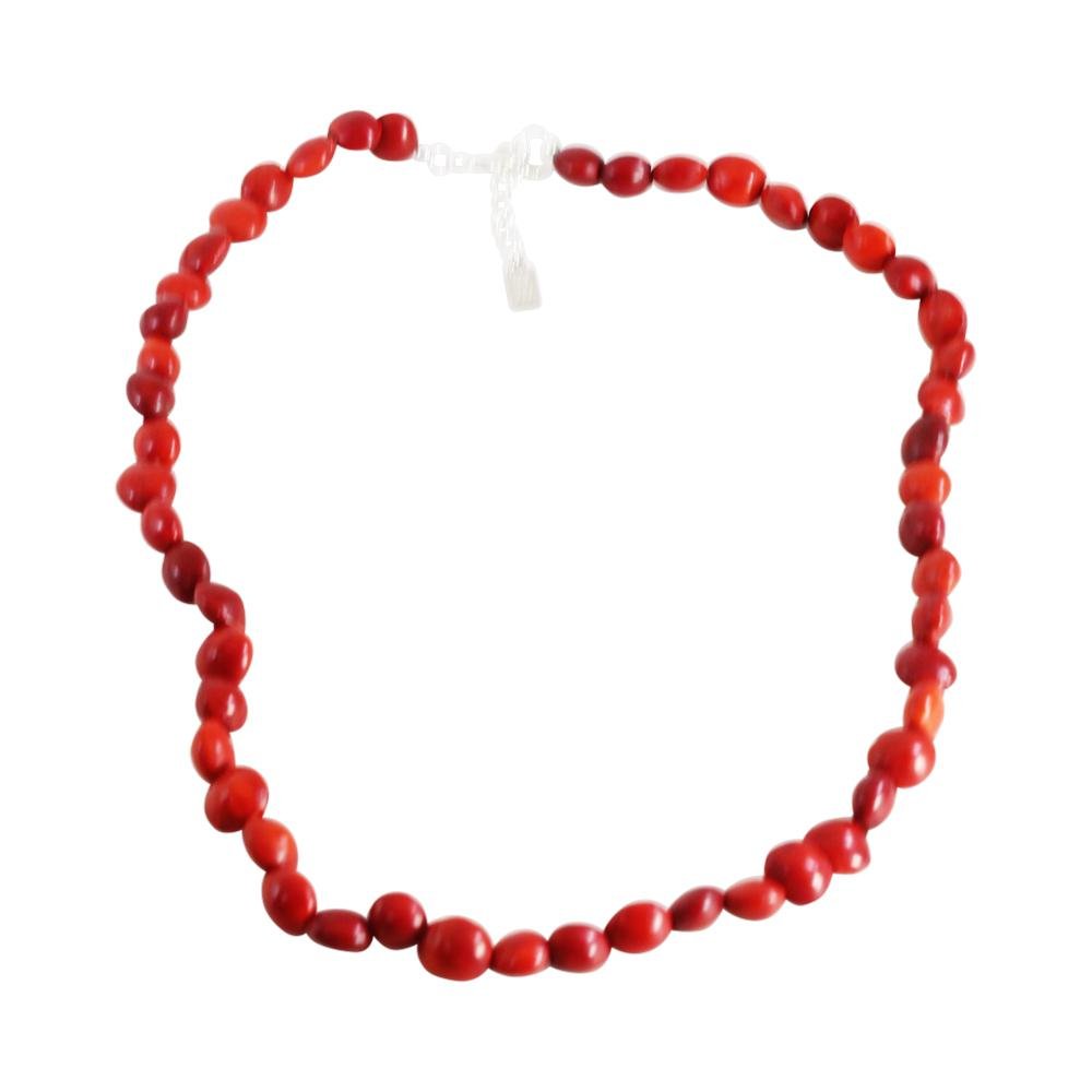 Classic Red Good Luck Necklace for Women w/Meaningful Seed Beads 16"-18" - EvelynBrooksDesigns