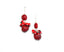 Dangle Long Drop Red & Black Good Luck Earrings - EvelynBrooksDesigns