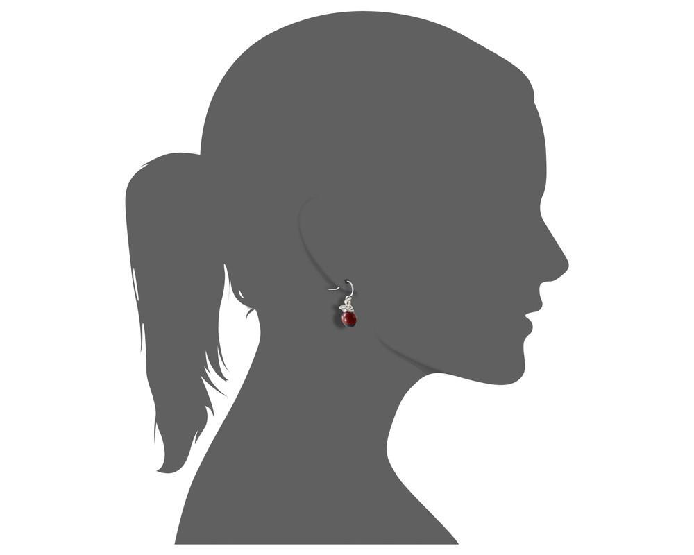Dangle Long Drop Red & Black Good Luck Earrings - EvelynBrooksDesigns