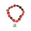 English Bulldog Charm Stretchy Bracelet w/Meaningful Good Luck, Prosperity, Love Huayruro Seeds - EvelynBrooksDesigns