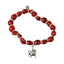 English Bulldog Charm Stretchy Bracelet w/Meaningful Good Luck, Prosperity, Love Huayruro Seeds