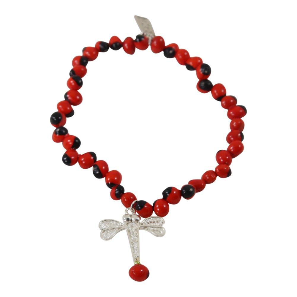 Filigree Stretchy Meaningful Bracelets with Good Luck Seeds Beads 6.5"-7.5" - EvelynBrooksDesigns