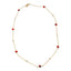 Gold Filled 18kt Classic Adjustable Necklace & Bracelet Set w/Red & Black Seed Beads - EvelynBrooksDesigns