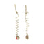 Gold Filled Dangle Long Drop Red Good Luck Earrings - EvelynBrooksDesigns