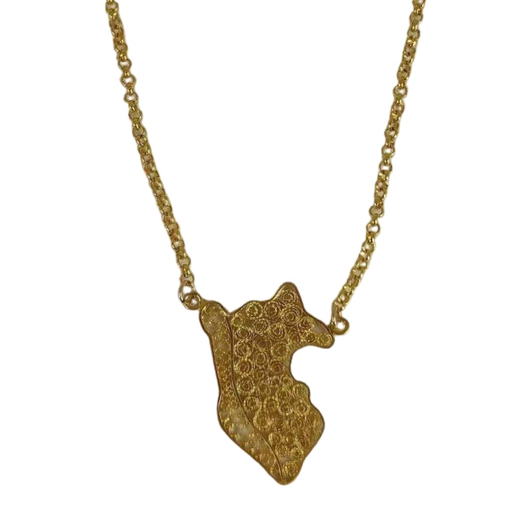 Gold/Sterling Silver Perú Filigree Adjustable Pendant/Necklace 16"-18" - EvelynBrooksDesigns