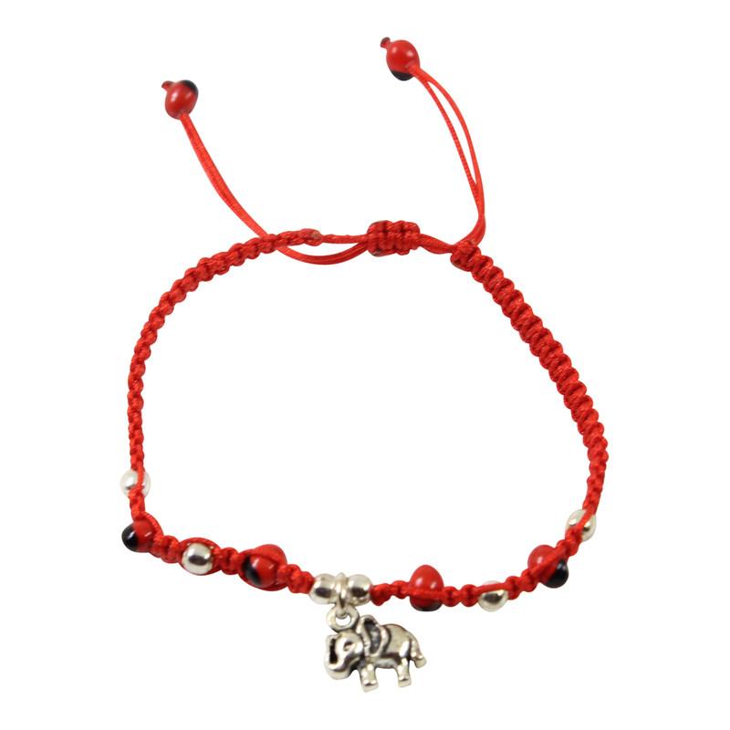 Good Luck Elephant Charm Macrame Meaningful Friendship Bracelet - EvelynBrooksDesigns