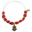 Ladybug Charm Adjustable  Bangle/Bracelet for Women w/Huayruro Red Seed