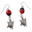 Lasting Memories Turtle Dangle Silver Earrings w/Meaningful Good Luck Huayruro Seeds
