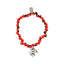 Love English Bulldog Charm Stretchy Bracelet w/Meaningful Good Luck, Prosperity, Love Huayruro Seeds