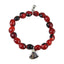 Love & Friendship Charm Stretchy Bracelet w/Meaningful Good Luck, Prosperity, Love Huayruro Seeds