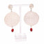 “Nazca” Symbol of Life Long Drop Earrings for Women w/Meaningful Seed Beads  2”