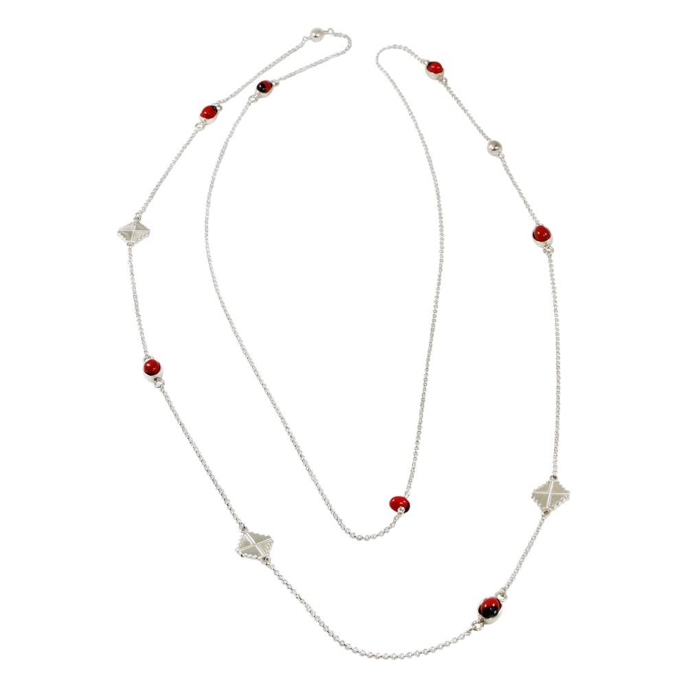 Peruvian Inspired Jewelry Design Inka Cross “Chakana” Pendant Necklace 60” - EvelynBrooksDesigns