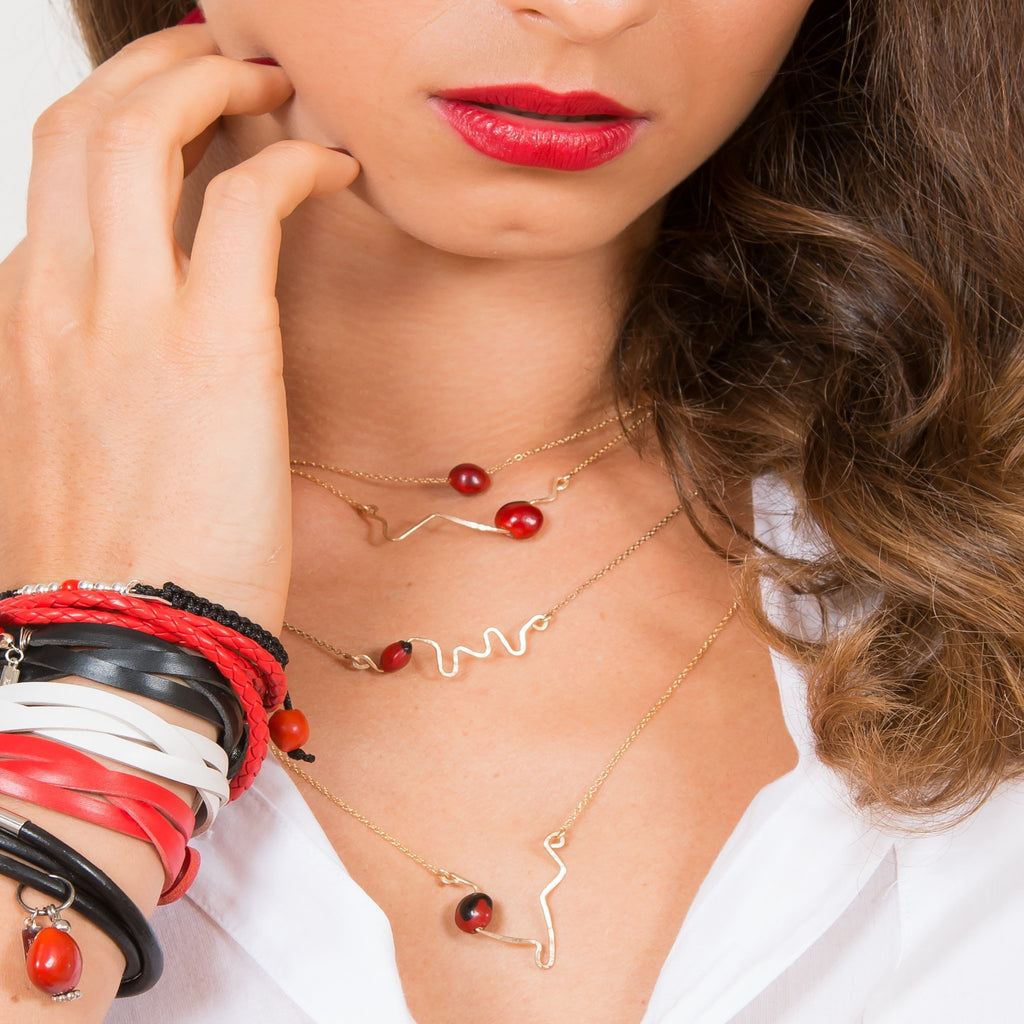 Peruvian Inspired Minimal Ecofriendly Jewelry Necklace for Women 16”-18” - EvelynBrooksDesigns