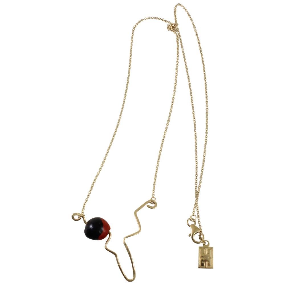 Peruvian Inspired Minimal Pendant for Women w/Meaningful Peruvian Huayruro Seed Bead 16”-18” - EvelynBrooksDesigns