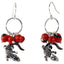 Powerful Alligator Dangle Silver Earrings w/Meaningful Good Luck Huayruro Seeds - EvelynBrooksDesigns