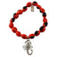 Spider Charm Stretchy Bracelet w/Meaningful Good Luck, Prosperity, Love Huayruro Seeds