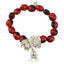Spider Charm Stretchy Bracelet w/Meaningful Good Luck, Prosperity, Love Huayruro Seeds