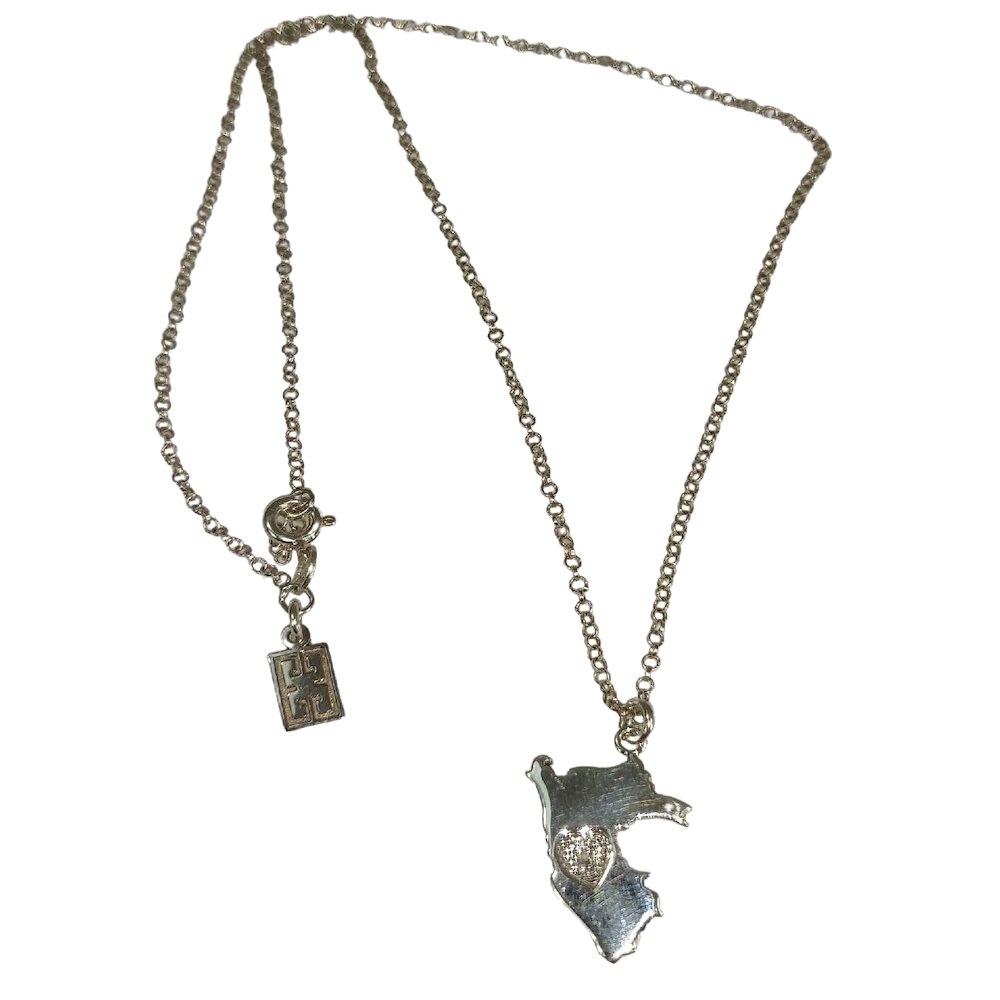 Sterling Silver/Gold Perú Filigree Adjustable Pendant/Necklace 16"-18" - EvelynBrooksDesigns