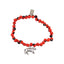 Tiger/Puma Charm Stretchy Bracelet w/Meaningful Good Luck, Prosperity, Love Huayruro Seeds - EvelynBrooksDesigns
