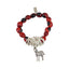 Zebra Charm Stretchy Bracelet w/Meaningful Good Luck, Prosperity, Love Huayruro Seeds
