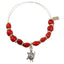 Adjustable Turtle Charm Bangle/Bracelet  for Women w/ Huayruro Red Seed