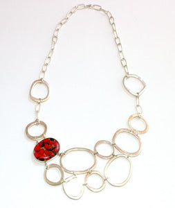 Assymetric Sterling Silver Good Luck Necklace - EvelynBrooksDesigns