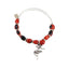 Ballerina Dancer Gift Adjustable Bangle Bracelet for Women - Huayruro Red Seed Beads - EvelynBrooksDesigns