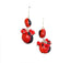 Dangle Long Drop Red & Black Good Luck Earrings - EvelynBrooksDesigns