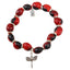Dragonfly Charm Stretchy Bracelet w/Meaningful Good Luck, Prosperity, Love Huayruro Seeds