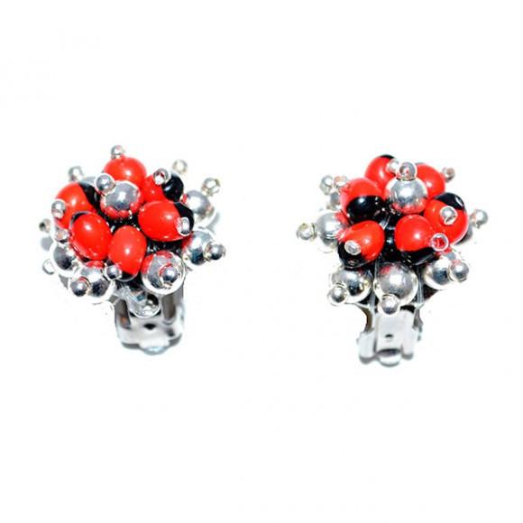 “Exotic” Clip On Earrings for Women with Meaningful Good Luck Seed Beads - EvelynBrooksDesigns
