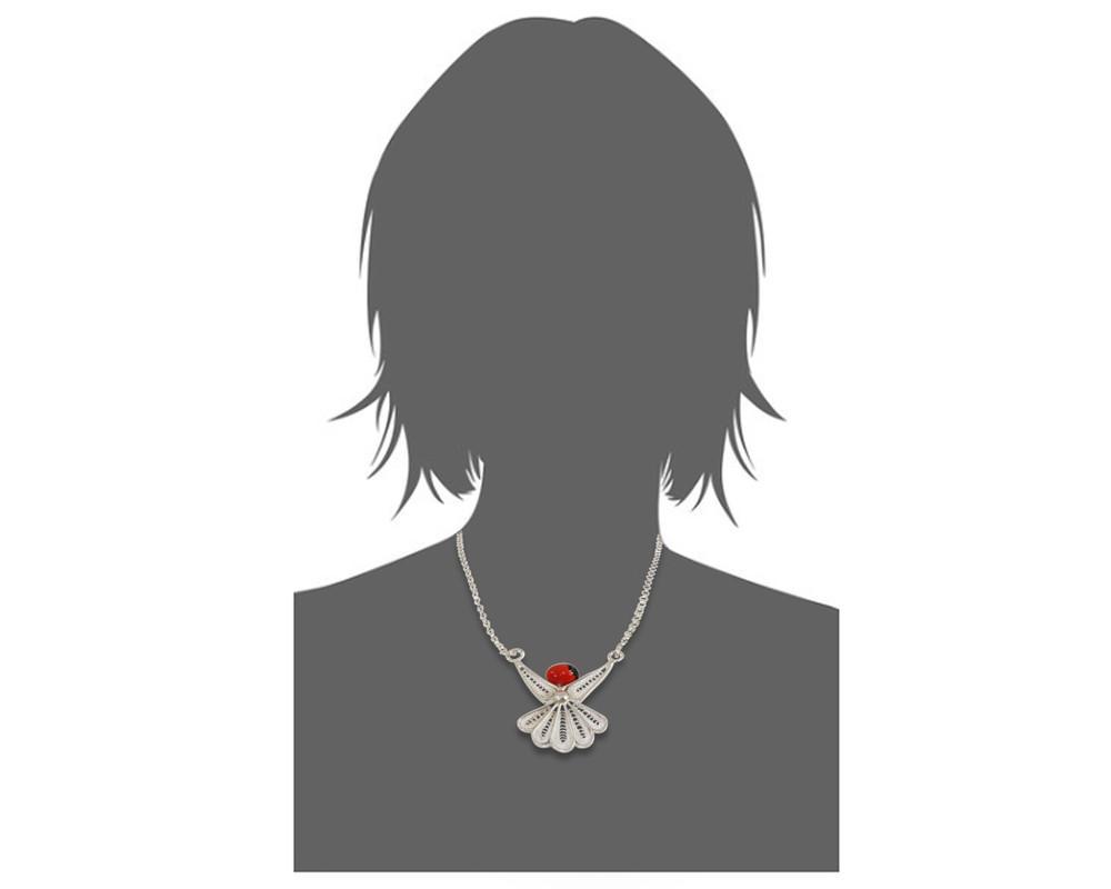 Filigree Protection Guardian Angel Pendant Necklace - EvelynBrooksDesigns