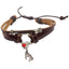 Giraffe Charm Adjustable Leather Bracelet for Women w/Huayruro Seed - EvelynBrooksDesigns