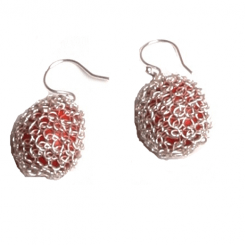 Silver Ball Dangle Earrings - 4 Inch Long Filigree Dangle Earrings, Silver-Tone Statement Earrings