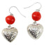 Heart, Love & Friendship  Powerful Alligator Dangle Silver Earrings w/Meaningful Good Luck Seeds
