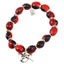 Horse Charm Stretchy Bracelet w/Meaningful Good Luck, Prosperity, Love Huayruro Seeds