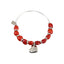I Love You Mom Gift Adjustable  Bangle/Bracelet for Women w/Huayruro Red Seed Beads