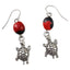 Lasting Memories Turtle Dangle Silver Earrings w/Meaningful Good Luck Huayruro Seeds - EvelynBrooksDesigns