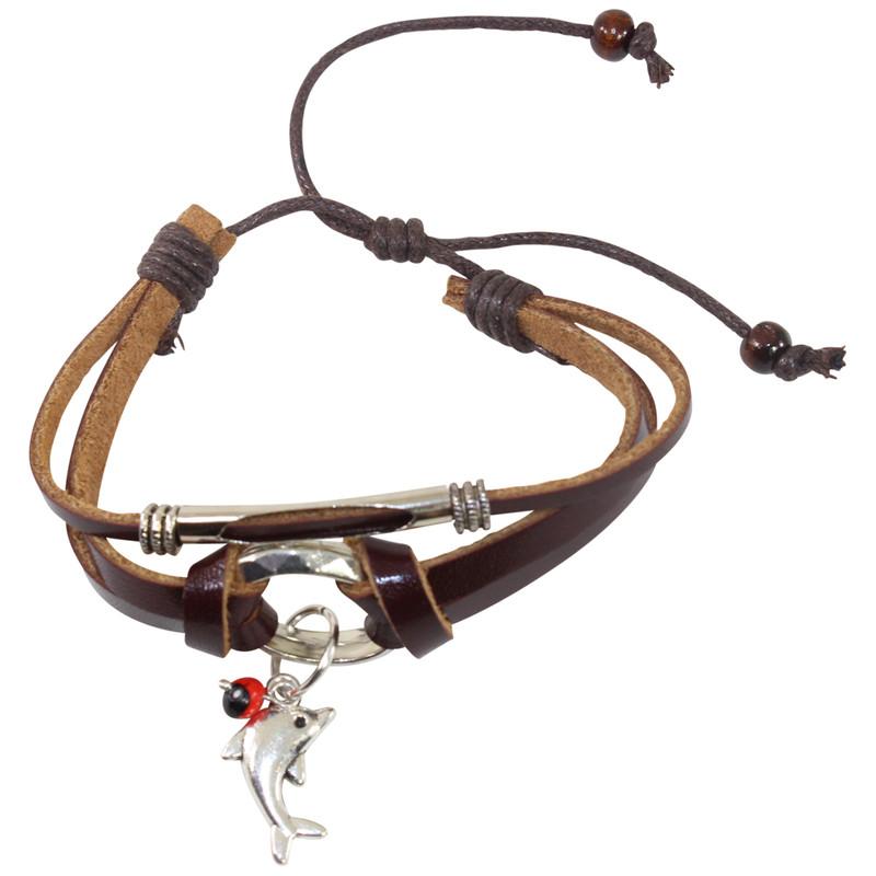 Leather Adjustable Meaningful Good Luck Charm Bracelet - EvelynBrooksDesigns