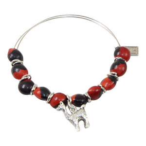 Llama Love Charm Adjustable Bangle Bracelet - EvelynBrooksDesigns