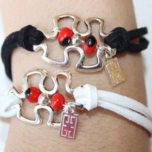 Love & Friendship Adjustable Leather Bracelet for Women w/Meaningful Peruvian Seed Beads - EvelynBrooksDesigns