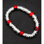 Mommy & Me Stretchy Silver Bracelet w/Meaningful Huayruro Seed Beads - EvelynBrooksDesigns