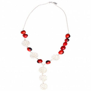 “Nazca” Symbol of our Past, Present & Future Adjustable Necklace w/Meaningful Seed Beads 18”-22” - EvelynBrooksDesigns