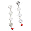 Peruvian Inspired Jewelry Design Inka Cross “Chakana” Long Drop  Dangle Earrings 2.2